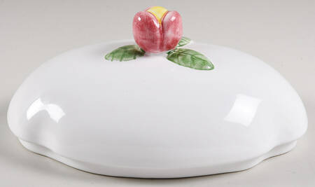 Cottage Rose Lid for Oval Vegetable
