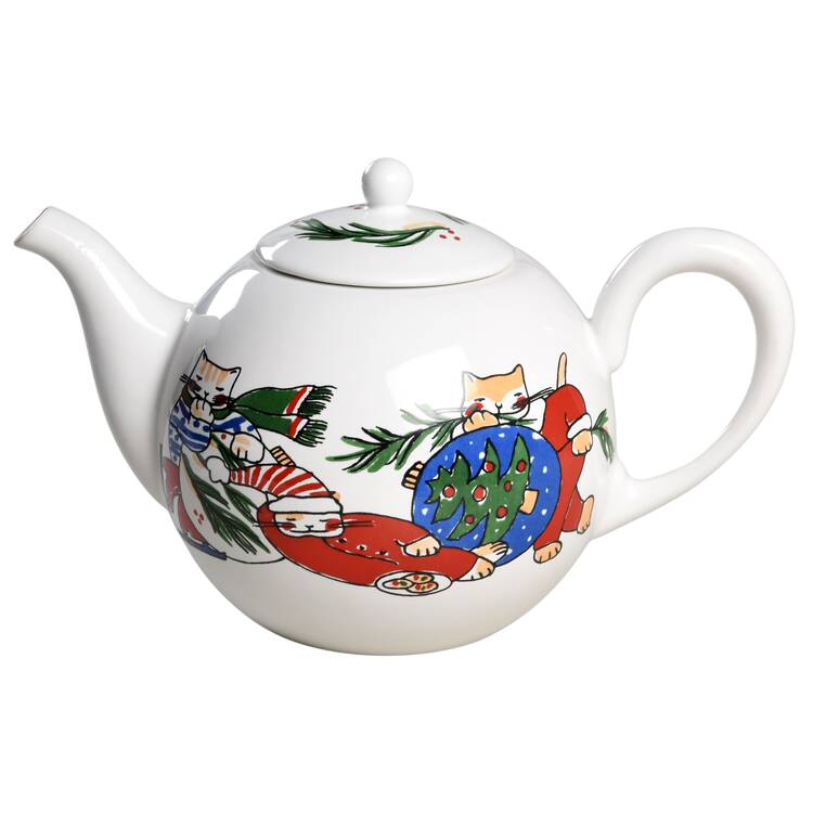 Feline Festivities Teapot & Lid