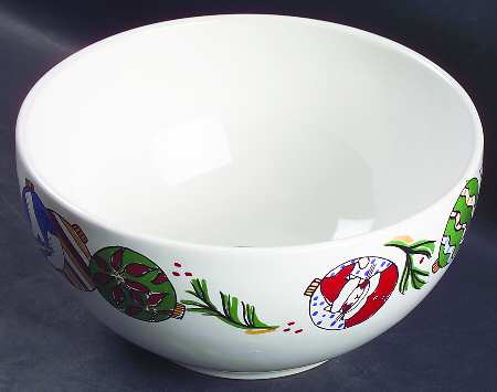 Feline Festivities 8" Round Vegetable Bowl