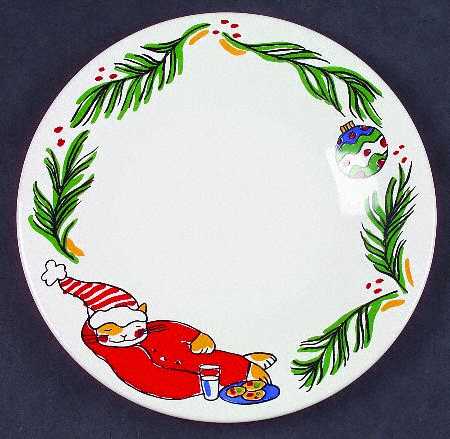 Feline Festivities Salad/Dessert Plate