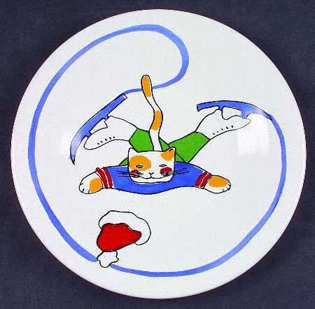 Feline Festivities Salad/Dessert Plate