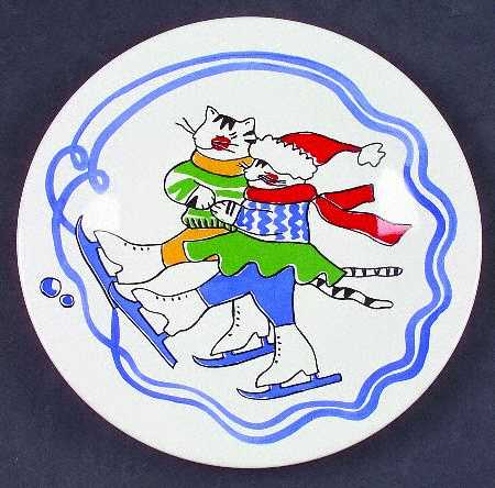 Feline Festivities Salad/Dessert Plate