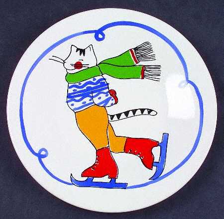 Feline Festivities Salad/Dessert Plate