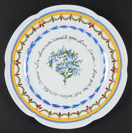 Forget Me Not Salad Plate