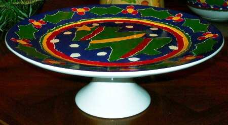 Ho Ho Ho 14" Diameter Pedestal Cake Stand
