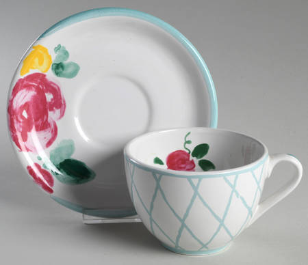 Romance Flat Cup & Saucer Set by Porta