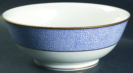 Galuchat Blue 9" Salad Serving Bowl by Puiforcat