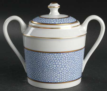Galuchat Blue Sugar Bowl & Lid