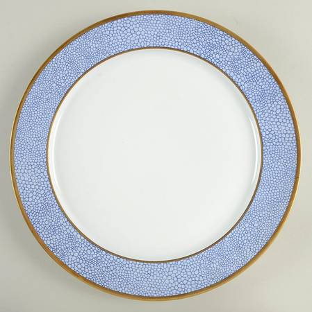 Galuchat Blue Service Plate (Charger/Platter) by Puiforcat