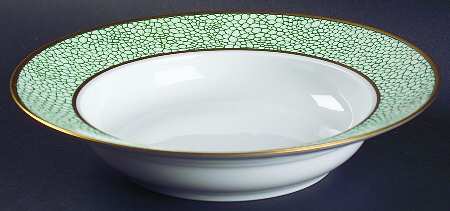 Galuchat Green Rim Soup Bowl