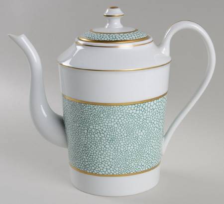 Galuchat Green Coffee Pot & Lid