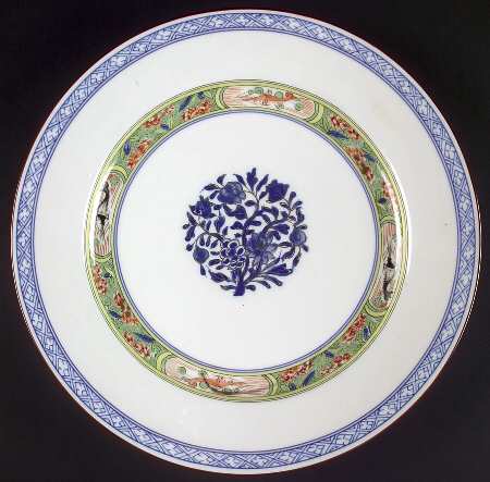 Kan Sou (White Background) 12" Chop Plate (Round Platter)