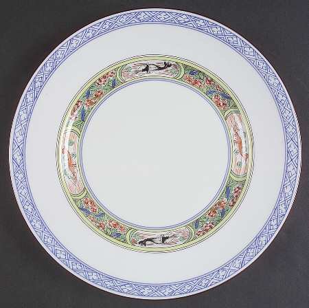 Kan Sou (White Background) Dinner Plate by Puiforcat