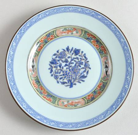 Kan Sou (Celadon Background) Bread & Butter Plate