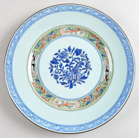 Kan Sou (Celadon Background) Dinner Plate