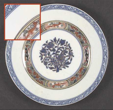 Kan Sou (Celadon Background) Salad Plate by Puiforcat