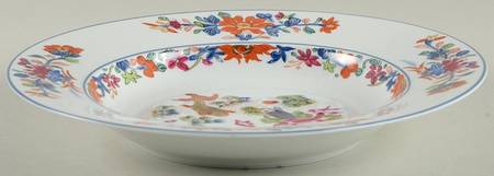 Kiang She (White Background) Rim Soup Bowl
