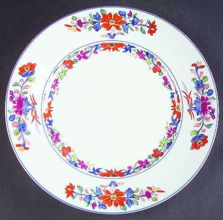 Kiang She (White Background) Dinner Plate