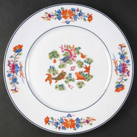 Kiang She (White Background) 12" Chop Plate (Round Platter)