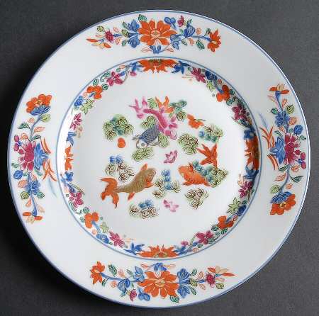 Kiang She (White Background) Luncheon Plate