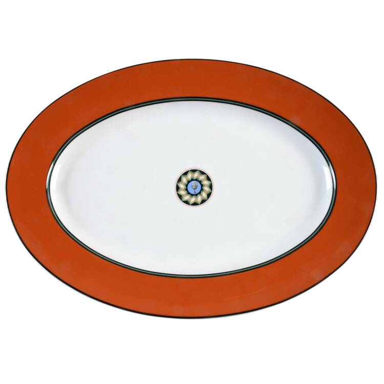 Pompei Red 16" Oval Serving Platter