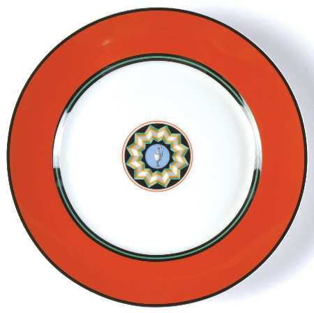 Pompei Red Salad Plate by Puiforcat