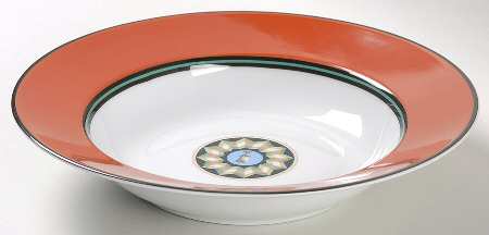 Pompei Red Rim Soup Bowl