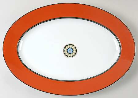 Pompei Red 14" Oval Serving Platter