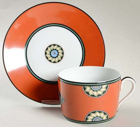 Pompei Red Breakfast Cup & Saucer Set