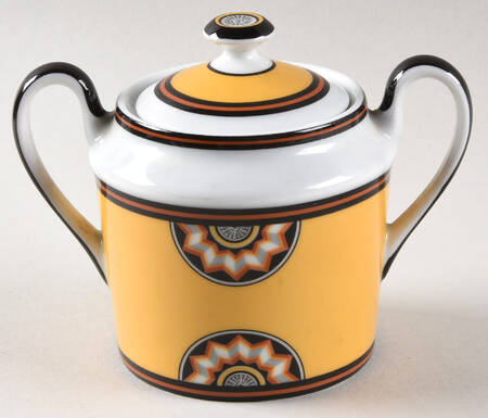 Pompei Yellow Sugar Bowl & Lid