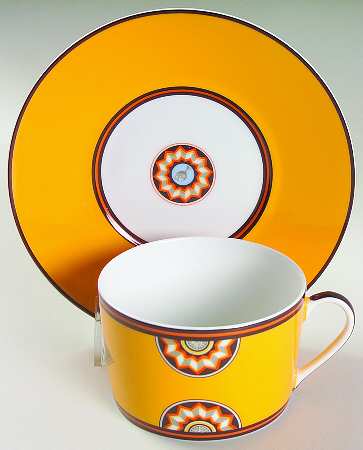 Pompei Yellow Breakfast Cup & Saucer Set
