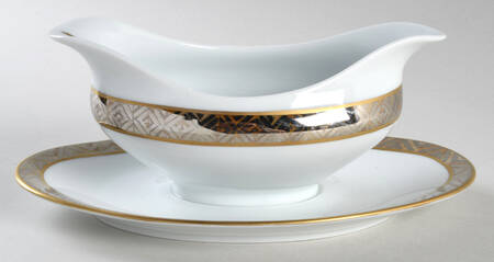 Sumatra Gravy Boat with Attached Underplate