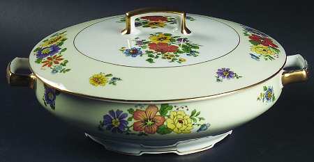 Princess Round Covered Vegetable by Porcelain Union