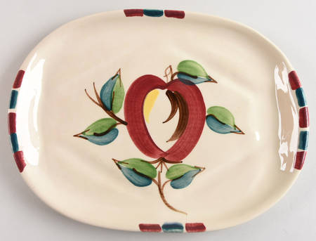 Apple 12" Oval Serving Platter with Well