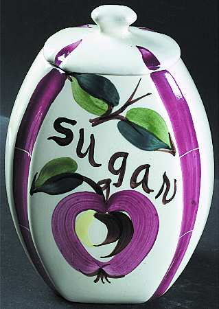 Apple Sugar Canister & Lid