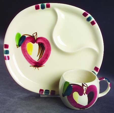 Apple Snack Plate & Cup Set