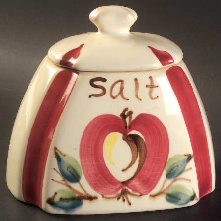 Apple Half Size Salt Canister & Lid
