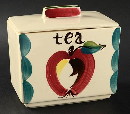 Apple Square Tea Canister & Lid