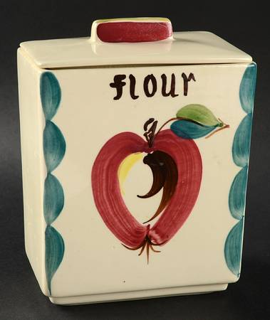 Apple Square Flour Canister & Lid