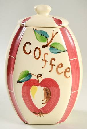 Apple Coffee Canister & Lid