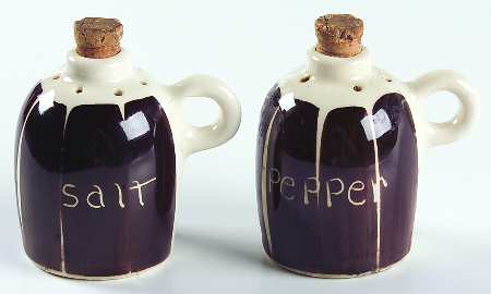 Intaglio Brown Salt & Pepper & Cork Stopper Tops
