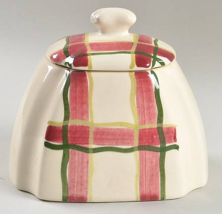 Normandy Plaid Drip Jar & Lid (No Strainer)