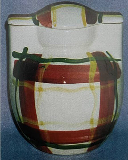 Normandy Plaid Drip Jar & Lid (No Strainer)