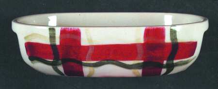Normandy Plaid Pickle Dish