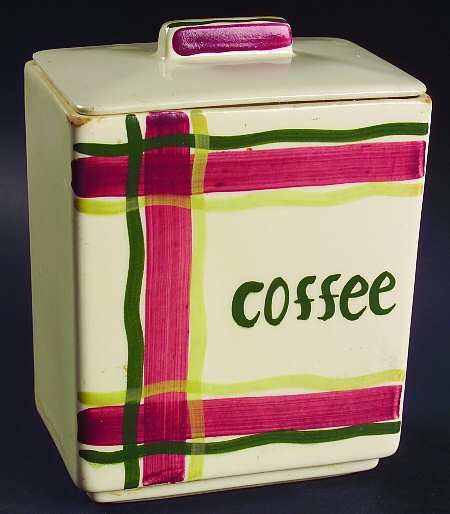 Normandy Plaid Square Coffee Canister & Lid