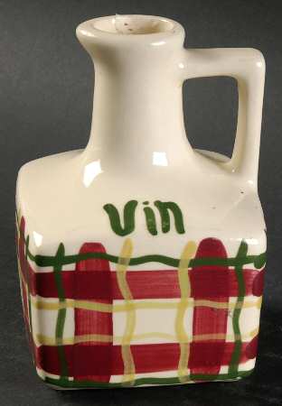 Normandy Plaid Handled Vinegar No Cork Stopper