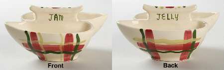 Normandy Plaid Open Jam Dish