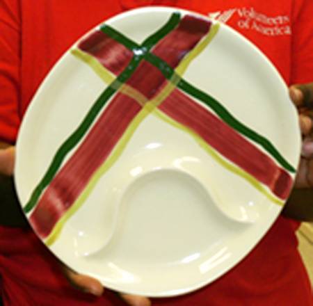 Normandy Plaid Snack Plate