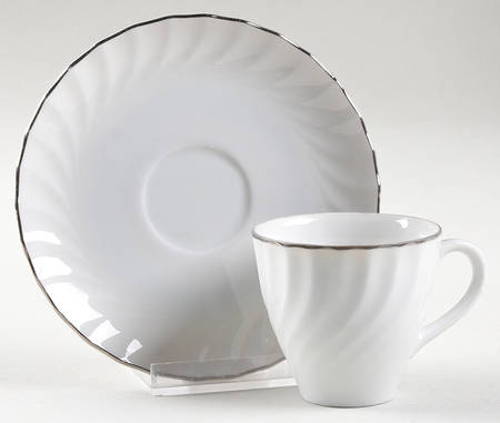 Estate Flat Demitasse Cup & Saucer Set