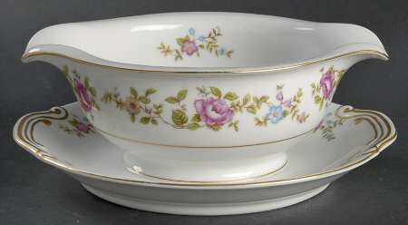Rose Lane Gravy Boat with Attached Underplate